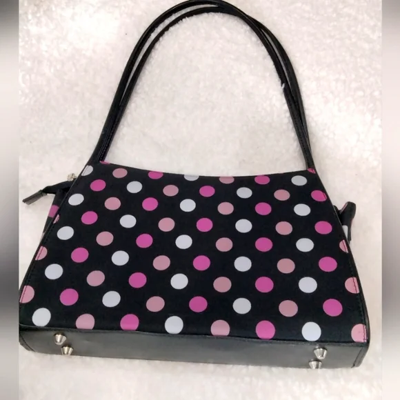 Kate Spade Black and Pink White Polka Dot Bag - Picture 3 of 5